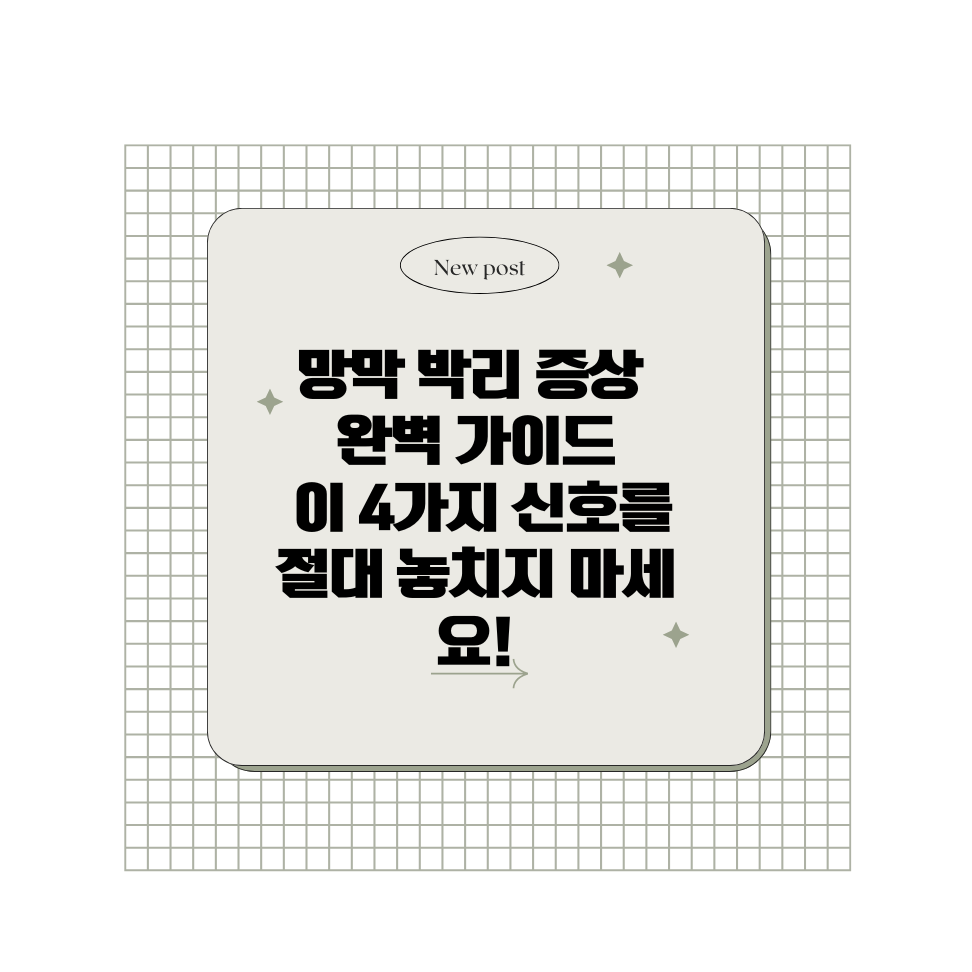 망막 박리 증상 완벽 가이드: 이 4가지 신호를 절대 놓치지 마세요!