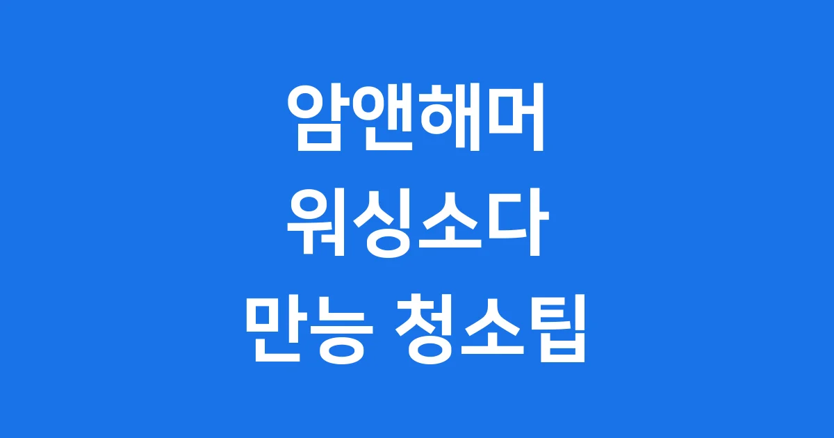 암앤해머 워싱소다 만능 세제 사용법 가격 비교