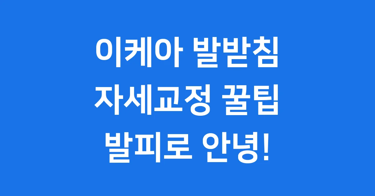 이케아 발받침 자세교정 발피로 덜어주는 선택