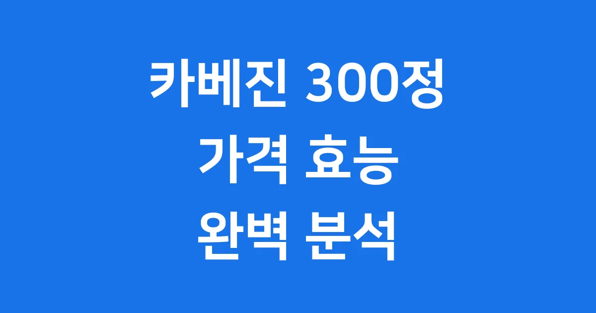 카베진 300정 정보