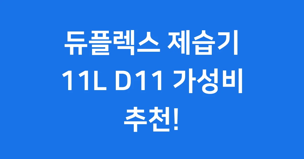 듀플렉스 제습기 11L D11 가성비 추천