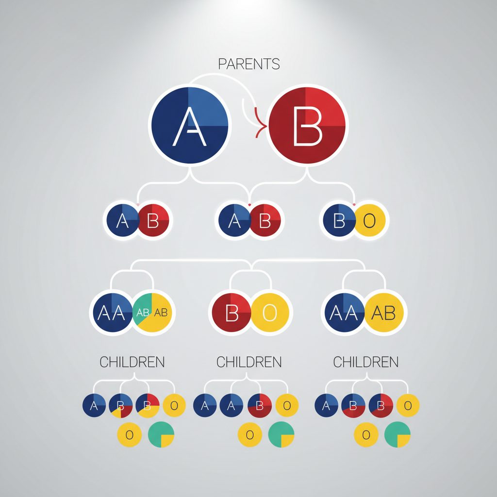 혈액형 유전법칙 부모 혈액형별 자녀 혈액형 확률 총정리
