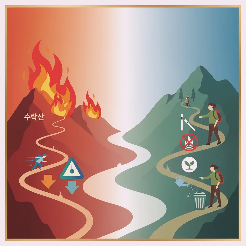 수락산 산불 발생 시 대피 요령 및 산불 예방을 위한 등산 수칙