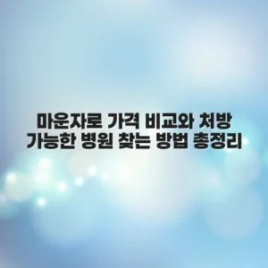 마운자로 가격 비교와 처방 가능한 병원 찾는 방법 총정리