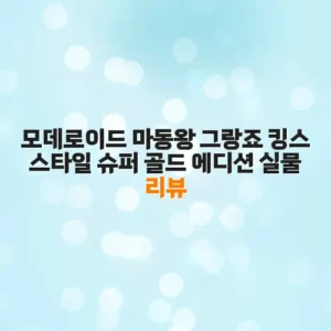 모데로이드 마동왕 그랑죠 킹스 스타일 슈퍼 골드 에디션 실물 리뷰
