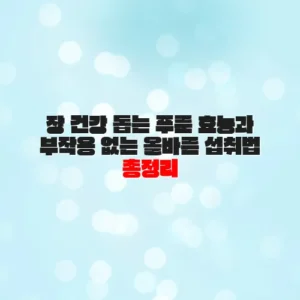 장 건강 돕는 푸룬 효능과 부작용 없는 올바른 섭취법 총정리